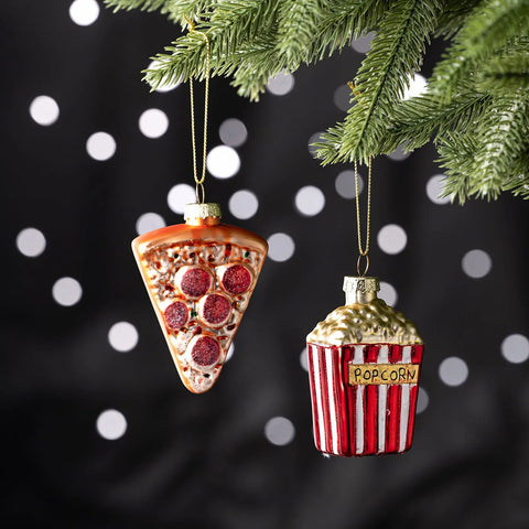 Karaca Home Weihnachten Popcorn Pizza Baumschmuck Set, 2 Teilig