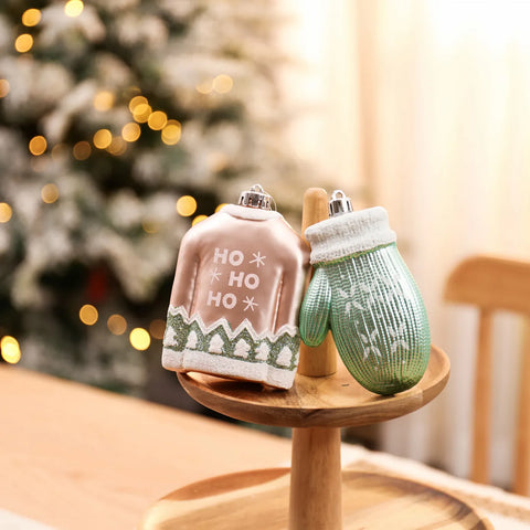 Karaca Home Weihnachten Wolle Baumschmuck Set, 2 Teilig