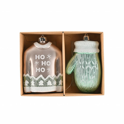 Karaca Home Weihnachten Wolle Baumschmuck Set, 2 Teilig