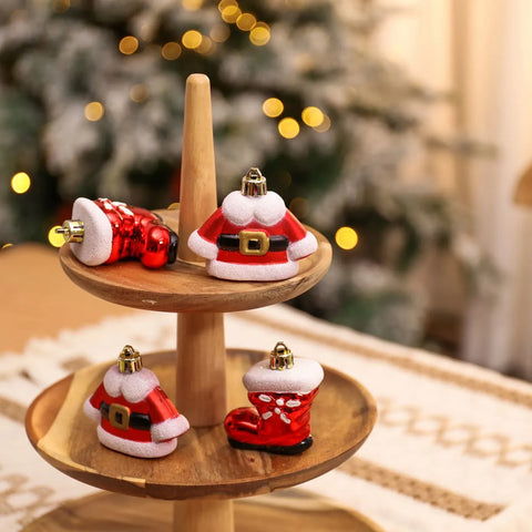 Karaca Home Weihnachten Kleidung Baumschmuck Set, 4 Teilig 