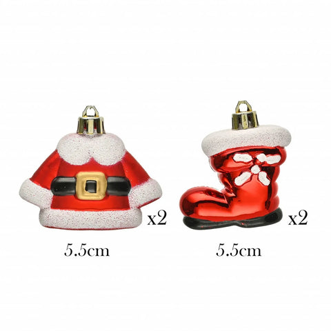 Karaca Home Weihnachten Kleidung Baumschmuck Set, 4 Teilig 