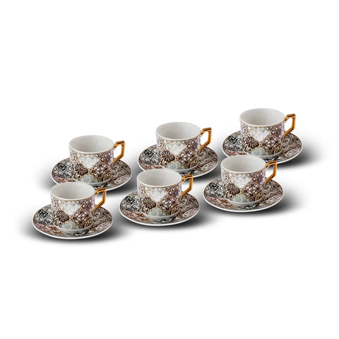 Karaca Milas für 6 Personen Kaffeetassen Set, 100 ml