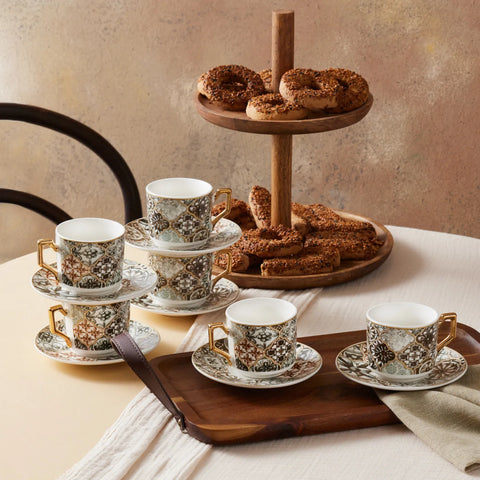 Karaca Milas für 6 Personen Kaffeetassen Set, 100 ml