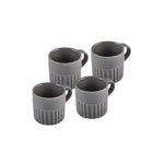 Karaca Sendai 4 Kişilik Espresso Türk Kahvesi Fincan Takımı, 4 Parça, Stoneware, Gri, 120 ml