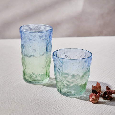 Karaca Gletscherwasser Glas, Blau Grün, 287 ml