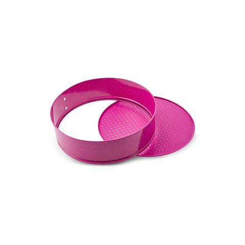 Karaca Süper Tortenform Set, 2 Teilig, Grau Fuchsia, 28-24 cm