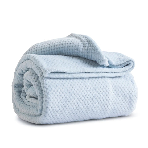 Karaca Pearl Baby Fleece Wellsoft Doppel Decke, Blau