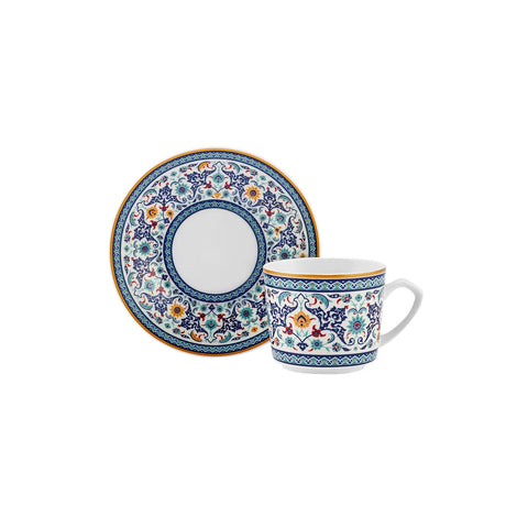 Karaca Beylerbeyi 6 Personen Kaffeetassen Set, 80 ml