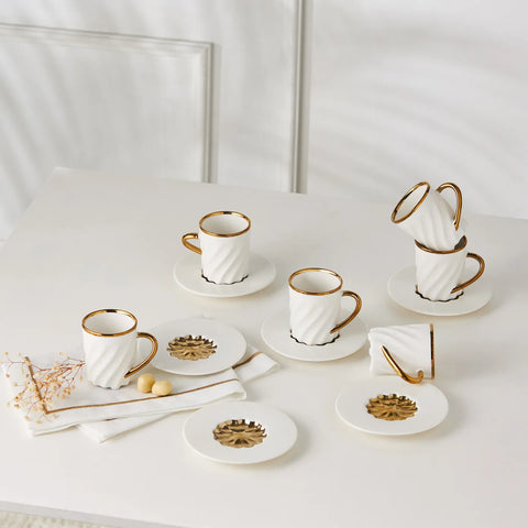 Karaca Set 6 Personen Kaffeetassen Set, 80 ml