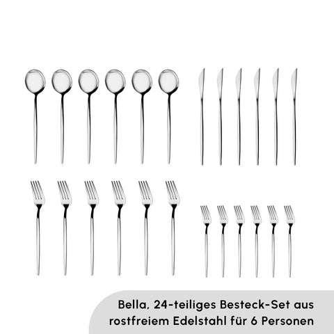 Karaca Bella 6 Person Boxed Cutlery Set, 24 Piece