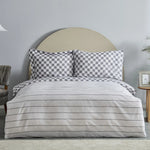 Karaca Home Cordova Single Duvet Cover Set, 100% Cotton, Anthracite 