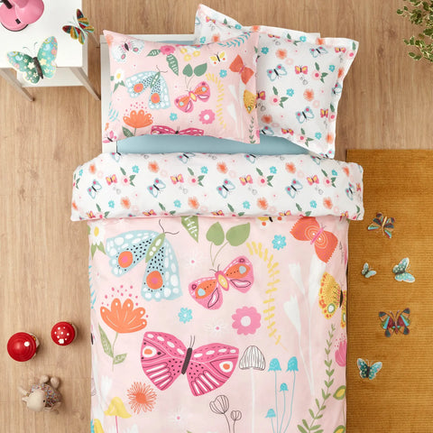 Karaca Home Young Butterfly Einzelbettbezug Set, 100% Baumwolle