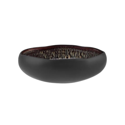 Karaca Galactic Reactive Glaze Servier Schale, Medium, Schwarz