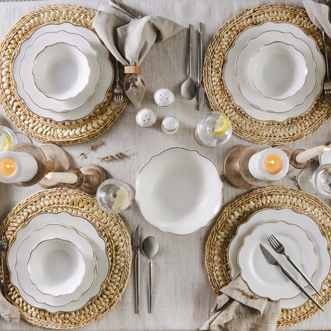 Karaca Pablo New Generation Bone Dinner Set für 12 Personen Gold 59 Teiliges