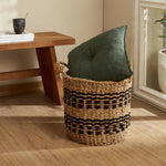 Karaca Soho Seagrass & Jute Storage Basket, 35x35 cm