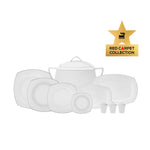 Karaca Red Carpet Collection Chiara Cream 60 Piece Porcelain Dinnerware for 12 Person