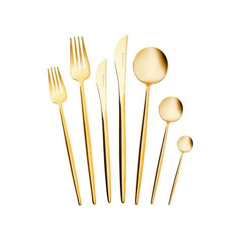 Karaca Jupiter Premium Boxed Cutlery Set Shiny Gold für 12 Personen, 84 teilig