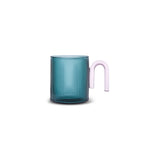 Karaca Miracle Blue Mug, Pink Handle