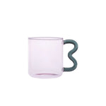 Karaca Miracle Mug, Green Zigzag Handle