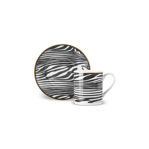 Karaca Zebra in Savanna Kaffeetasse für 2 Personen