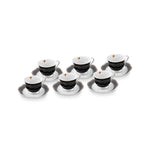 Karaca Piraye Kaffeetassen-Set für 6 Personen, 80 ml