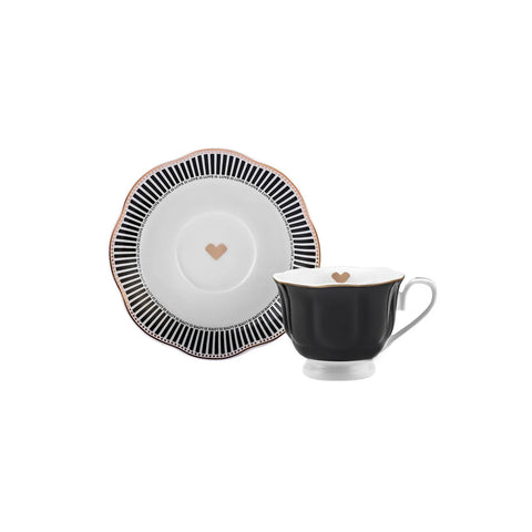 Karaca Piraye Kaffeetassen-Set für 6 Personen, 80 ml