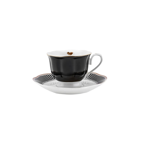 Karaca Piraye Kaffeetassen-Set für 6 Personen, 80 ml