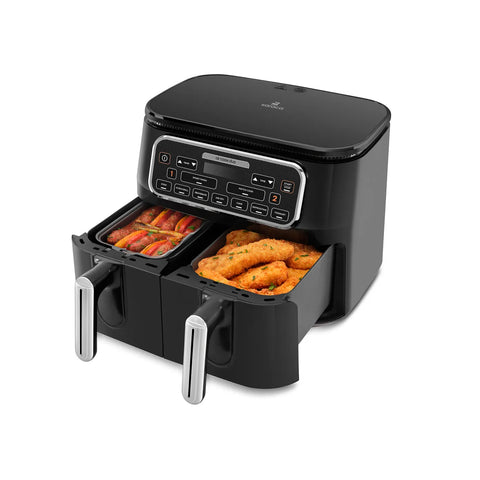 Karaca Air Cook Duo Hausmannskost XXXL 8 Liter Airfryer, Black Chrome, 8 Personen, 2500W