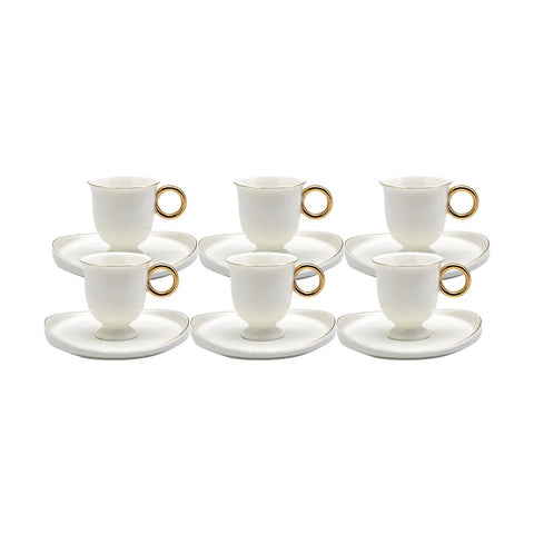 Karaca Mum (Wachs) 6-Personen-Kaffeetassen-Set