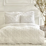 Karaca Home White Collection Castello Double Double Dotted Duvet Cover Set, White, 100% Cotton 