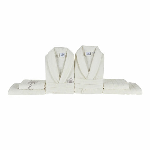 Karaca Home Desma Family Badezimmer-Set, Offwhite