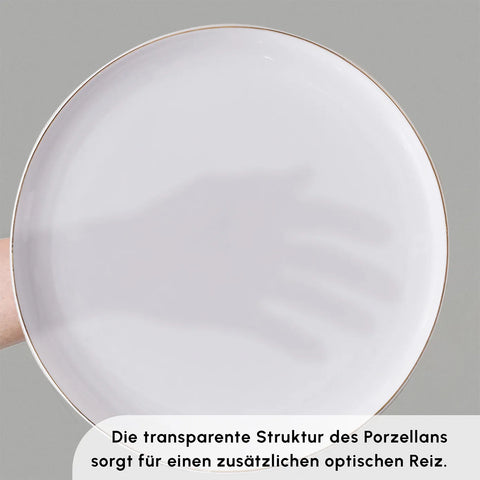 Karaca Streamline Hole 6 Personen Frühstücksset und Servierschalen, 34 Teilig, Gold