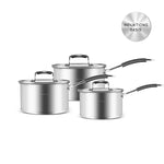 Karaca Pekka Stainless Steel Induction Cookware Set, 6 Piece, Anthracite