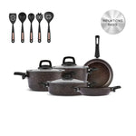 Karaca Biogranit Induction Black Gold Cookware and Service Set 13 Piece