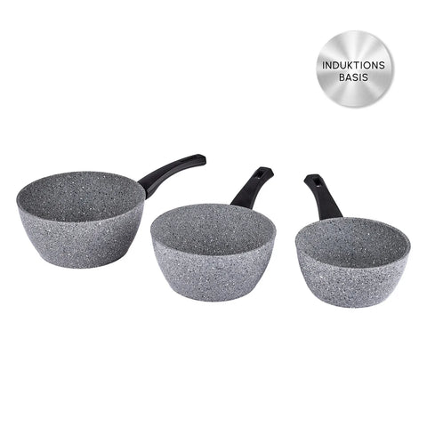 Karaca Gris Biogranit Induktions Milchtopf-Set, 3 Teilig