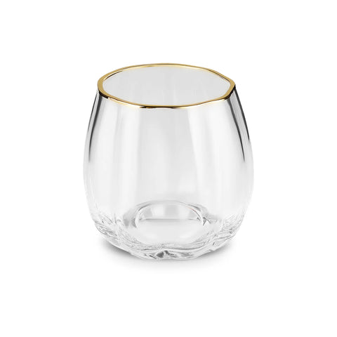 Karaca Priscilla Glas Set für 6 Personen, Gold, 380 ml