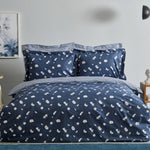 Karaca Home Daisy 100% Baumwolle Einzel Bettbezug Set Indigo