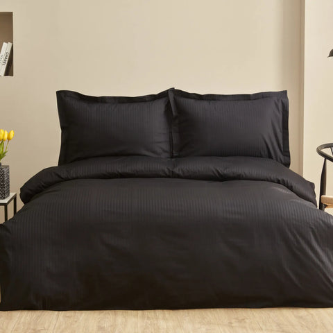 Karaca Home Uniq 100% Baumwolle Sateen Doppel Bettbezug Set Schwarz