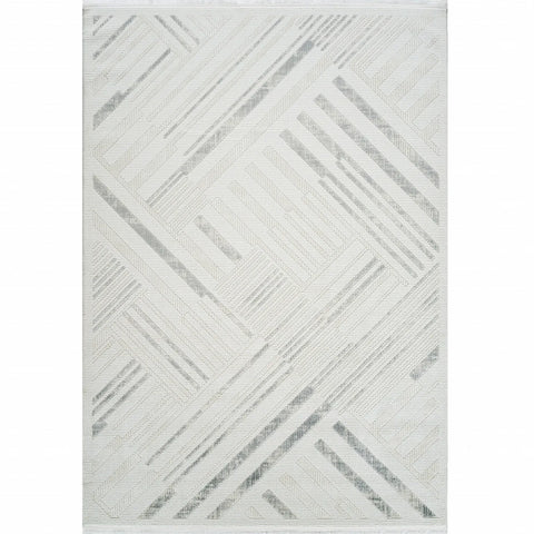 Kaşmir Halı 7/24 Elegante Lumina Grey 80x150 cm