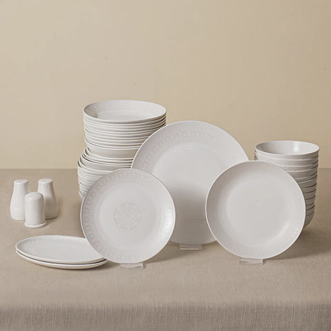 Karaca Arte 53-teiliges Tafelservice für 12 Personen, New Bone China