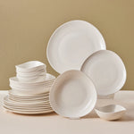 Karaca Streamline Rubicon 24-Piece Dinner Set for 6 People, White