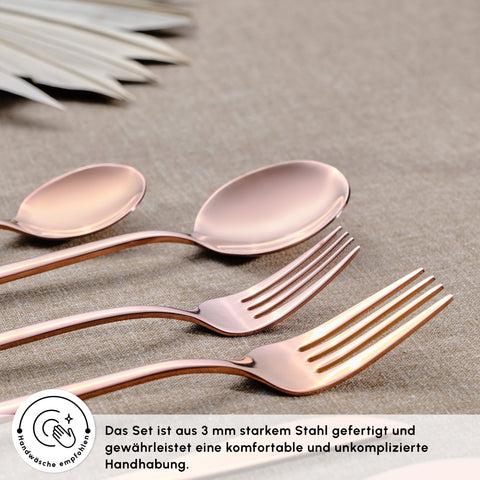 Karaca Orion Rosegold 60-teiliges Besteckset für 12 Personen