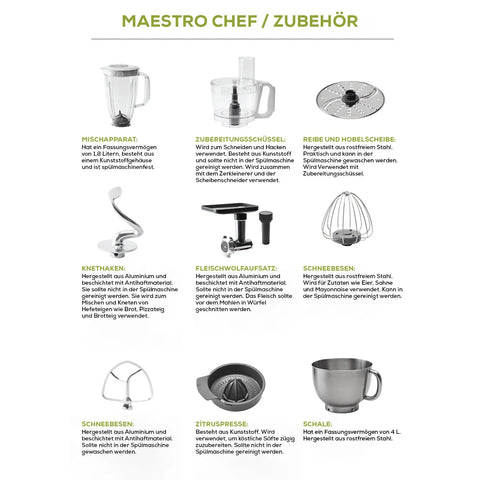 Karaca Maestro Chef Professional für Ihre Küche 7-in-1 Weiß