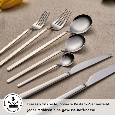 Karaca Gale Elegance 12-Person 84-Piece Cutlery Set