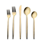 Karaca Orion Shiny Gold 12-Person 60-Piece Cutlery Set 