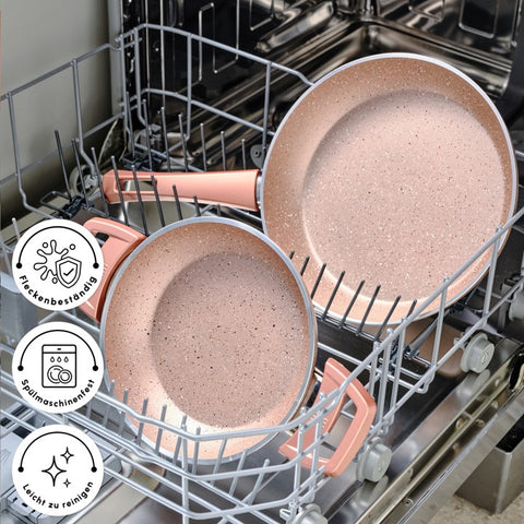 Karaca Biogranite Induction Pan Set 2 Piece Rose Gold