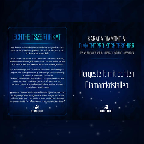 Karaca Mastermaid BioDiamond Induktion-basis  Kochtopfset, Glänzend Schwarz, 9-teiliges